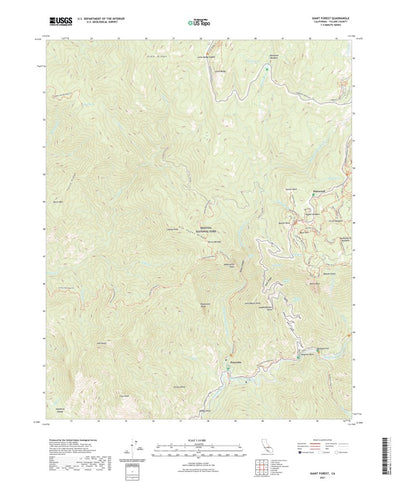 United States Geological Survey Giant Forest, CA (2021, 24000-Scale) digital map