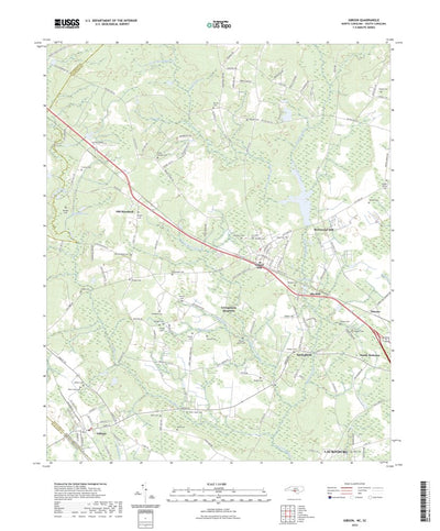 United States Geological Survey Gibson, NC (2022, 24000-Scale) digital map