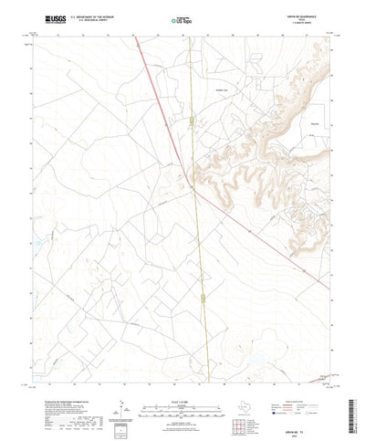 United States Geological Survey Girvin NE, TX (2022, 24000-Scale) digital map