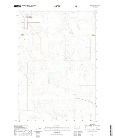 United States Geological Survey Glad Valley, SD (2021, 24000-Scale) digital map