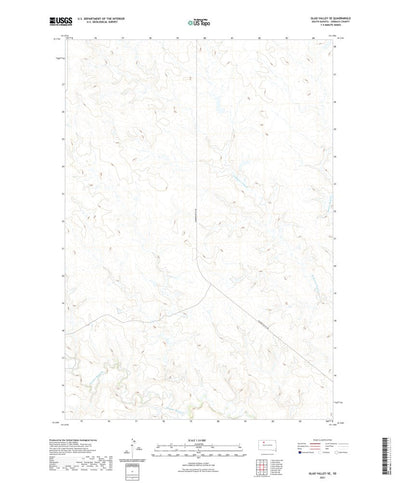 United States Geological Survey Glad Valley SE, SD (2021, 24000-Scale) digital map