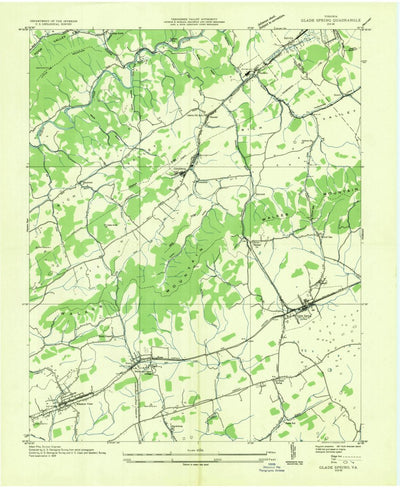 United States Geological Survey Glade Spring, VA (1935, 24000-Scale) digital map