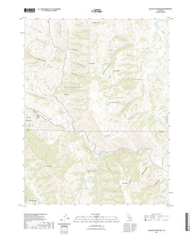 United States Geological Survey Glascock Mountain, CA (2021, 24000-Scale) digital map