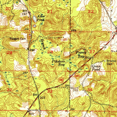 United States Geological Survey Glendale, FL-AL (1949, 62500-Scale) digital map