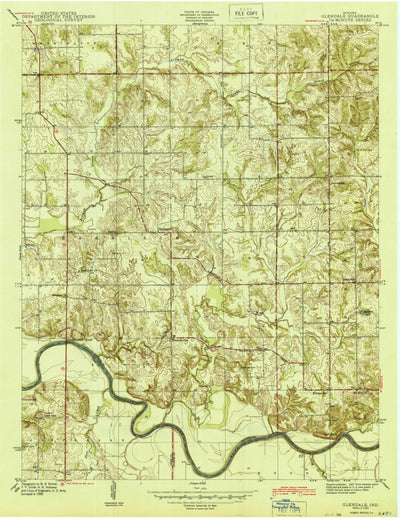 United States Geological Survey Glendale, IN (1944, 24000-Scale) digital map