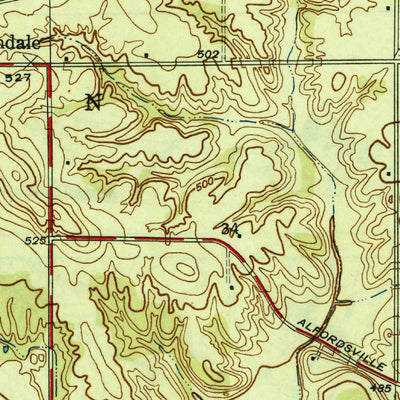 United States Geological Survey Glendale, IN (1944, 24000-Scale) digital map