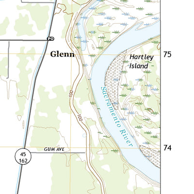 United States Geological Survey Glenn, CA (2021, 24000-Scale) digital map