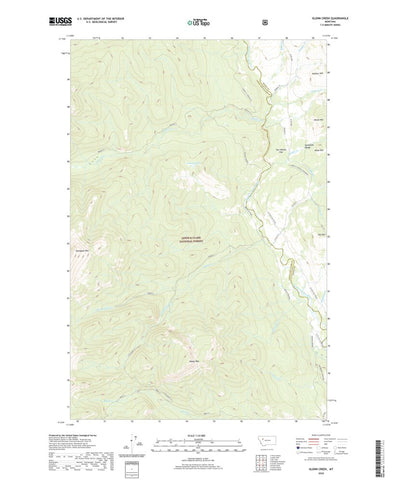 United States Geological Survey Glenn Creek, MT (2020, 24000-Scale) digital map