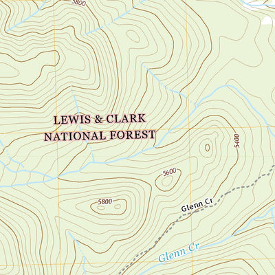 United States Geological Survey Glenn Creek, MT (2020, 24000-Scale) digital map