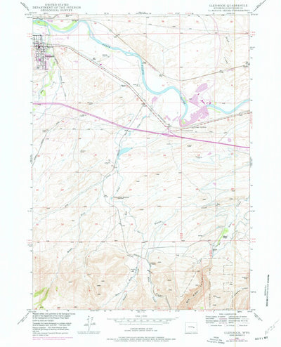 United States Geological Survey Glenrock, WY (1949, 24000-Scale) digital map