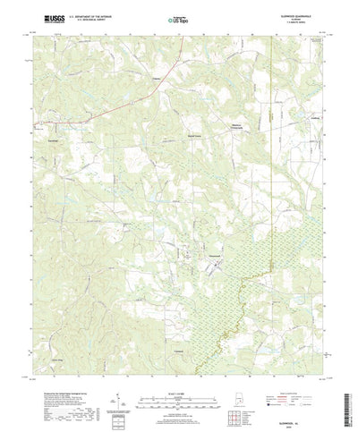 United States Geological Survey Glenwood, AL (2020, 24000-Scale) digital map