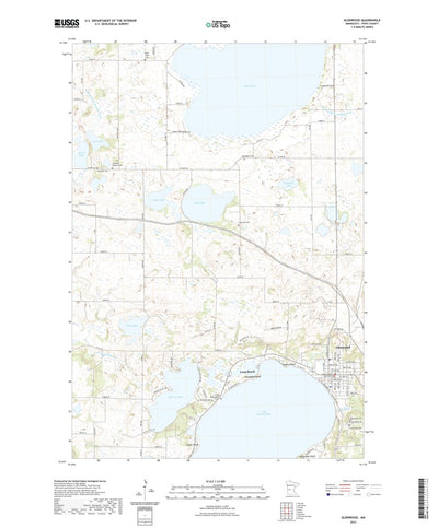 United States Geological Survey Glenwood, MN (2022, 24000-Scale) digital map