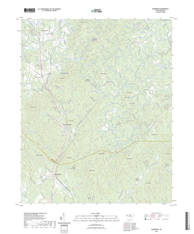 United States Geological Survey Glenwood, NC (2022, 24000-Scale) digital map