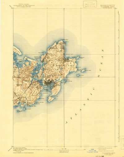 United States Geological Survey Gloucester, MA (1893, 62500-Scale) digital map