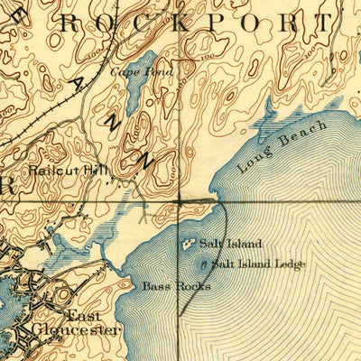 United States Geological Survey Gloucester, MA (1893, 62500-Scale) digital map