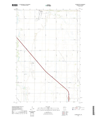 United States Geological Survey Glyndon South, MN (2022, 24000-Scale) digital map