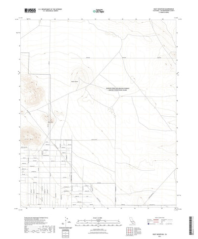 United States Geological Survey Goat Mountain, CA (2021, 24000-Scale) digital map