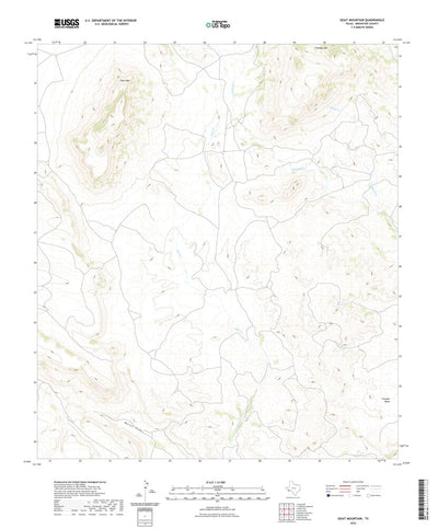 United States Geological Survey Goat Mountain, TX (2022, 24000-Scale) digital map