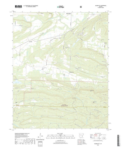 United States Geological Survey Golden City, AR (2020, 24000-Scale) digital map