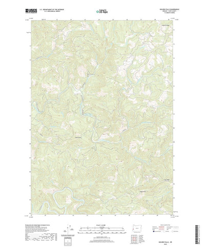 United States Geological Survey Golden Falls, OR (2020, 24000-Scale) digital map