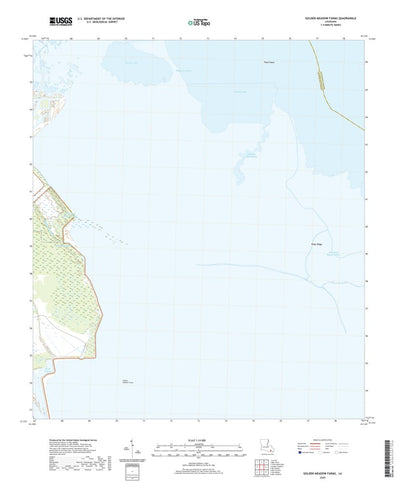 United States Geological Survey Golden Meadow Farms, LA (2020, 24000-Scale) digital map