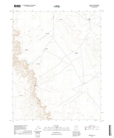 United States Geological Survey Goldtooth, AZ (2021, 24000-Scale) digital map