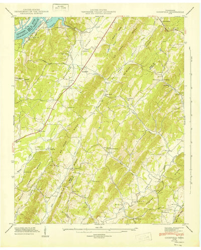 United States Geological Survey Goodfield, TN (1943, 24000-Scale) digital map