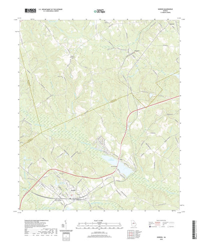 United States Geological Survey Gordon, GA (2020, 24000-Scale) digital map