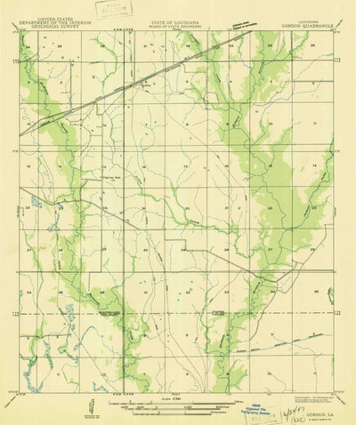 United States Geological Survey Gordon, LA (1935, 31680-Scale) digital map