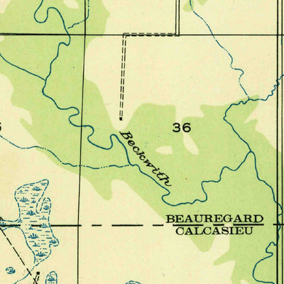 United States Geological Survey Gordon, LA (1935, 31680-Scale) digital map