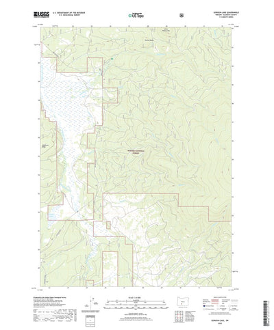 United States Geological Survey Gordon Lake, OR (2020, 24000-Scale) digital map