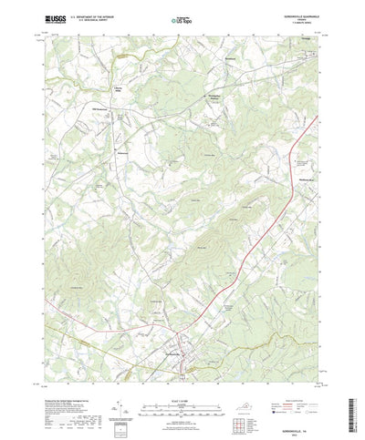 United States Geological Survey Gordonsville, VA (2022, 24000-Scale) digital map