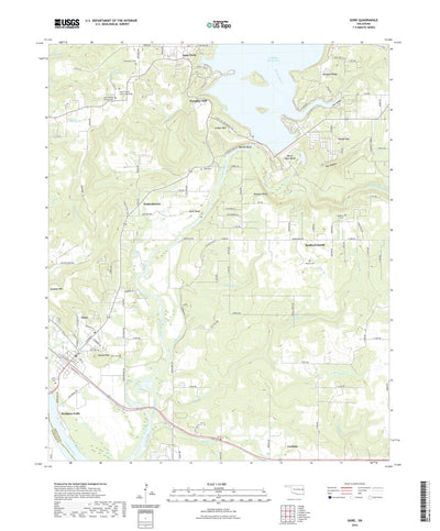 United States Geological Survey Gore, OK (2022, 24000-Scale) digital map