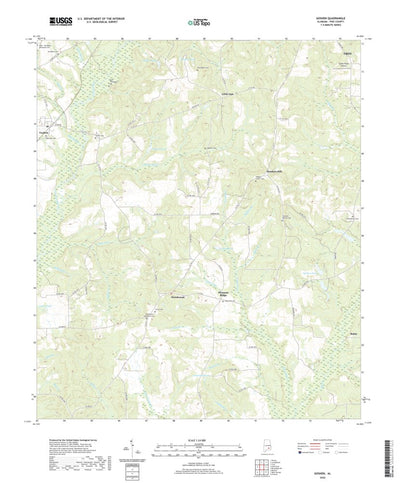 United States Geological Survey Goshen, AL (2020, 24000-Scale) digital map