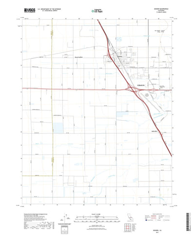 United States Geological Survey Goshen, CA (2021, 24000-Scale) digital map