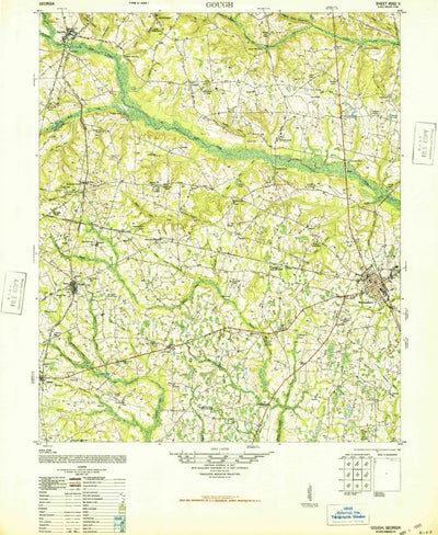 United States Geological Survey Gough, GA (1948, 62500-Scale) digital map