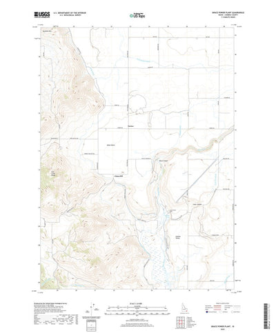 United States Geological Survey Grace Power Plant, ID (2020, 24000-Scale) digital map
