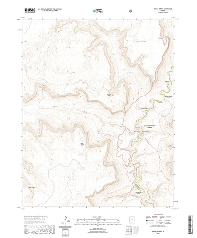 United States Geological Survey Grama Spring, AZ (2021, 24000-Scale) digital map