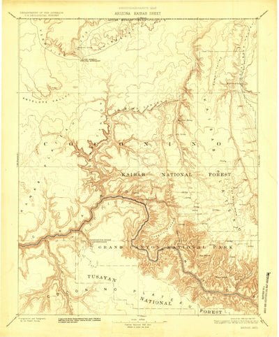 United States Geological Survey Grand Canyon E, AZ (1886, 250000-Scale) digital map