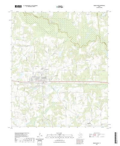 United States Geological Survey Grand Saline, TX (2022, 24000-Scale) digital map