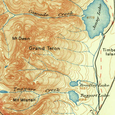 United States Geological Survey Grand Teton, WY (1899, 125000-Scale) digital map