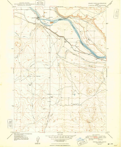 United States Geological Survey Grand View, ID (1948, 24000-Scale) digital map