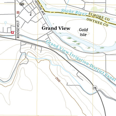 United States Geological Survey Grand View, ID (2020, 24000-Scale) digital map