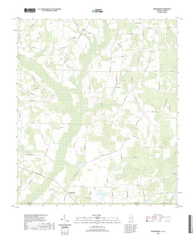 United States Geological Survey Grangeburg, AL (2020, 24000-Scale) digital map