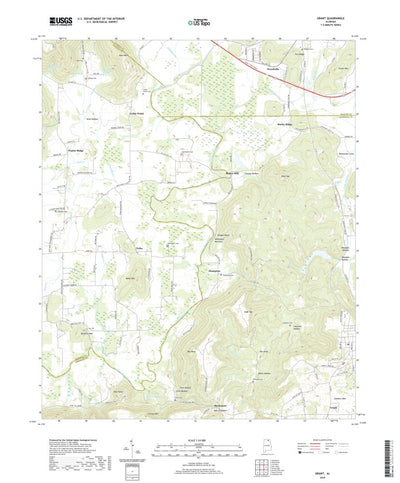 United States Geological Survey Grant, AL (2020, 24000-Scale) digital map
