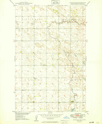 United States Geological Survey Granville NE, ND (1949, 24000-Scale) digital map