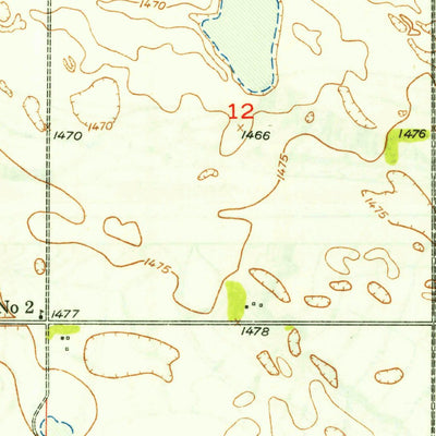 United States Geological Survey Granville NE, ND (1949, 24000-Scale) digital map