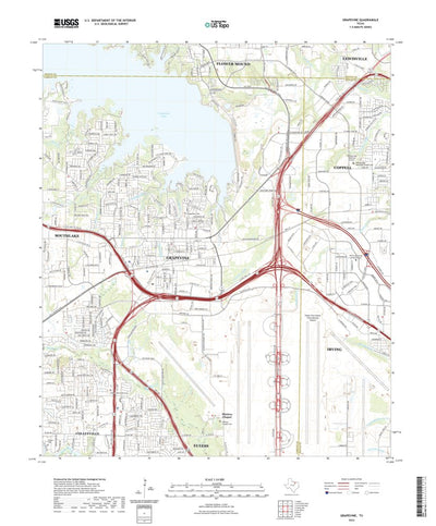 United States Geological Survey Grapevine, TX (2022, 24000-Scale) digital map