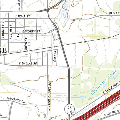 United States Geological Survey Grapevine, TX (2022, 24000-Scale) digital map