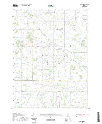 United States Geological Survey Grass Creek, IN (2022, 24000-Scale) digital map